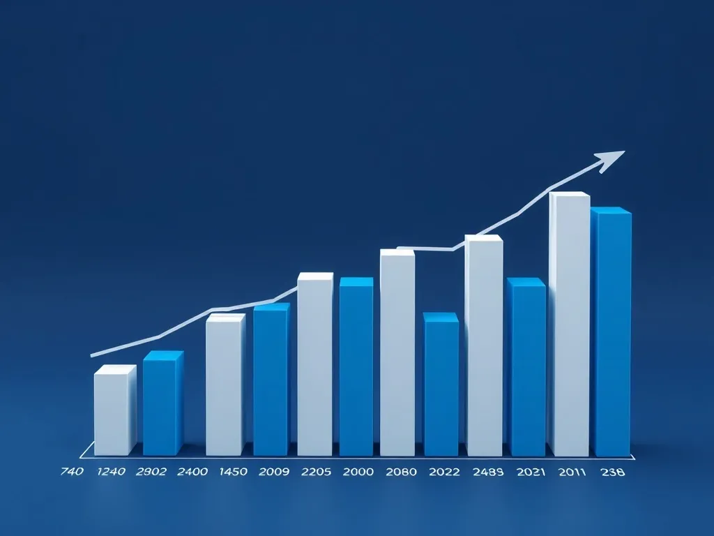 A technical 3D financial bar chart showing tax savings over